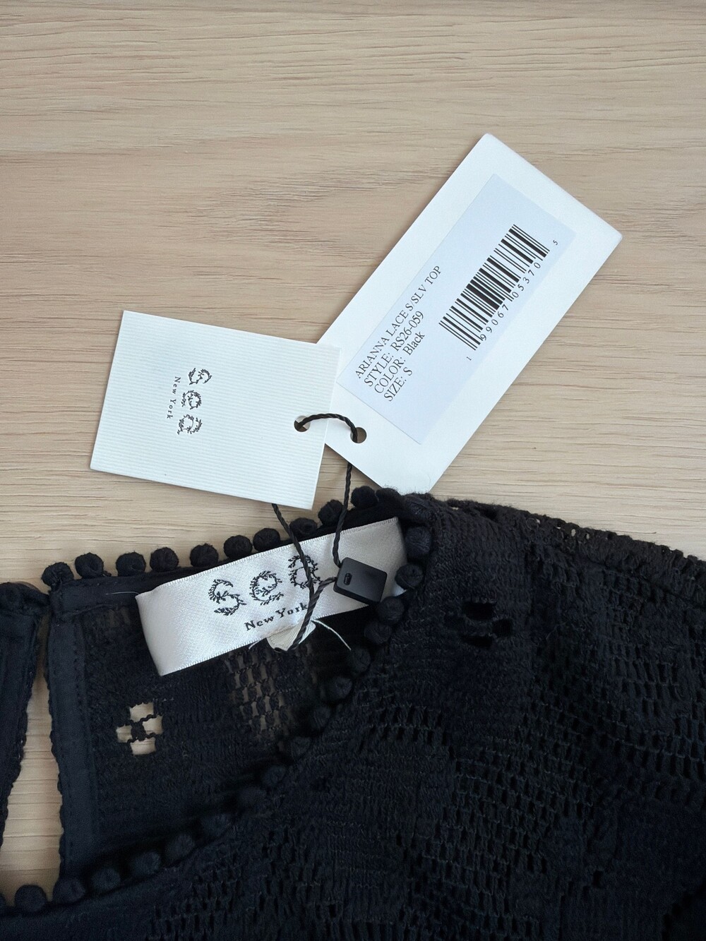 Sea New York Arianna Lace Top NWT Black Blouse Sz S - Picture 4 of 7